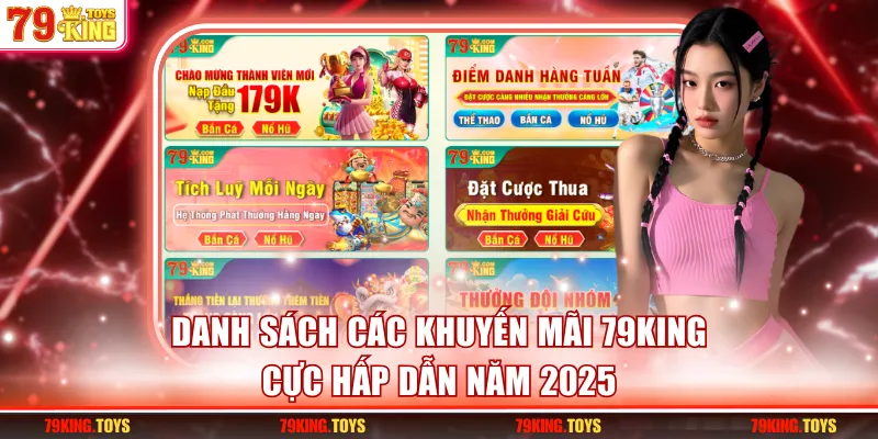 Danh sách các khuyến mãi 79KING cực hấp dẫn năm 2025