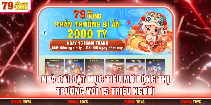 Nhà cái đặt mục tiêu mở rộng thị trường với 15 triệu người